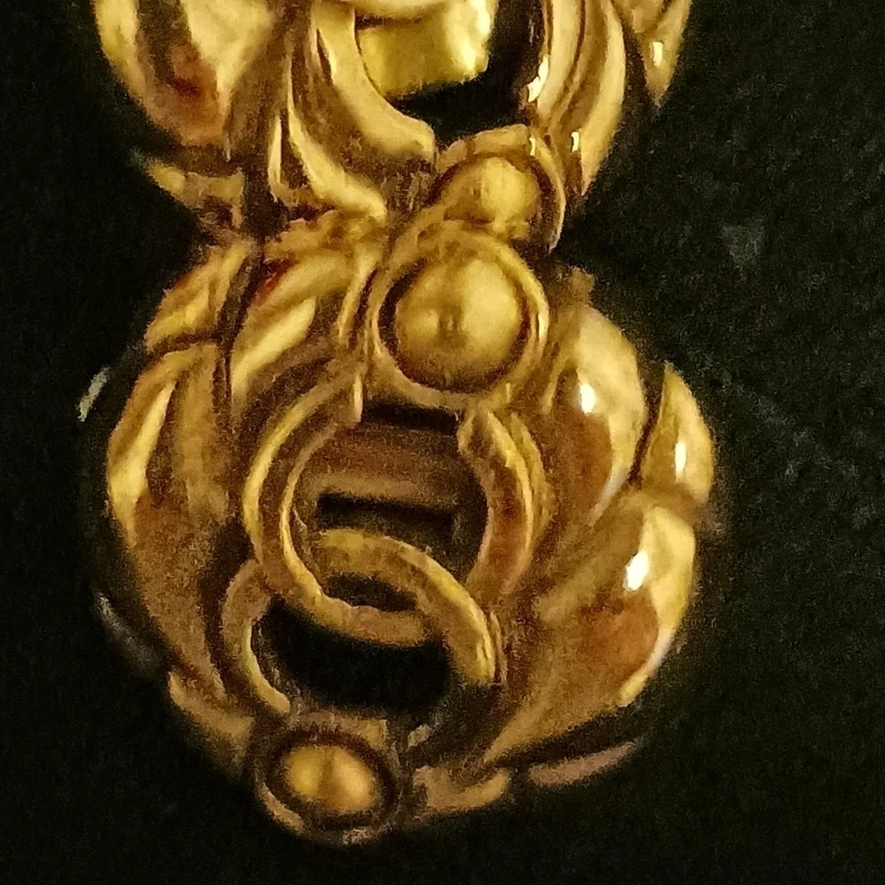 Chanel 24k gold plated earrings